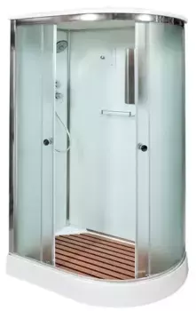 Душевая кабина «AvaCan» D102S L 120/80 низкий поддон матовая/хром с электрикой левая