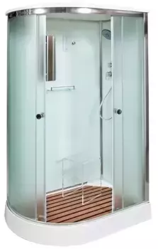 Душевая кабина «AvaCan» D102SR 120/80 низкий поддон матовая/хром с электрикой правая