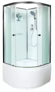 Душевая кабина «AvaCan» D10 100/100 высокий поддон матовая/хром без крыши