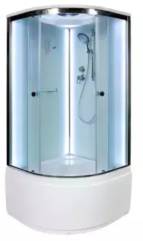 Душевая кабина «AvaCan» D10S LED 100/100 высокий поддон матовая/хром с электрикой