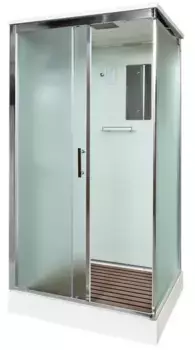 Душевая кабина «AvaCan» D119S 110/90 низкий поддон матовая/хром с электрикой универсальная