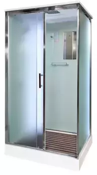 Душевая кабина «AvaCan» D119S LED 110/90 низкий поддон матовая/хром с электрикой универсальная