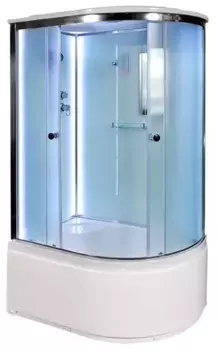 Душевая кабина «AvaCan» D120S LED L 120/80 высокий поддон матовая/хром с электрикой левая