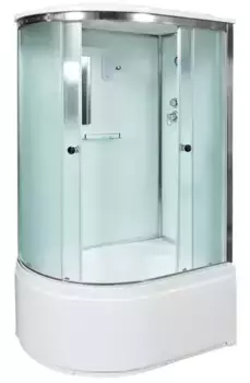 Душевая кабина «AvaCan» D120S R 120/80 высокий поддон матовая/хром с электрикой правая