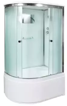 Душевая кабина «AvaCan» D120SR 120/80 высокий поддон матовая/хром правая
