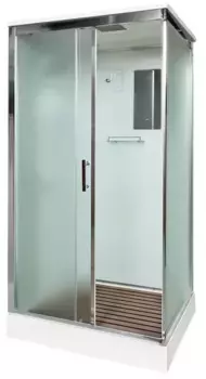 Душевая кабина «AvaCan» D129S 120/90 низкий поддон матовая/хром с электрикой универсальная