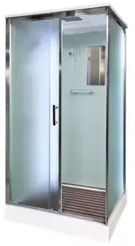 Душевая кабина «AvaCan» D129S LED 120/90 низкий поддон матовая/хром с электрикой универсальная