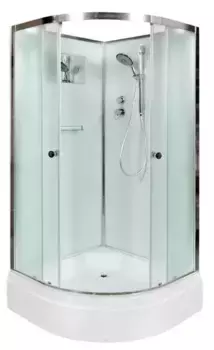 Душевая кабина «AvaCan» D271 100/100 средний поддон матовая/хром без крыши