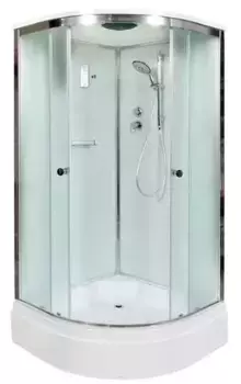 Душевая кабина «AvaCan» D271S 100/100 средний поддон матовая/хром с электрикой