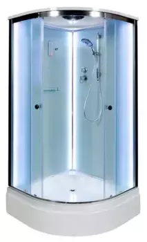 Душевая кабина «AvaCan» D271S LED 100/100 средний поддон матовая/хром с электрикой