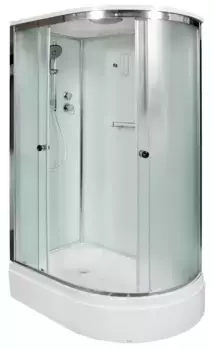 Душевая кабина «AvaCan» D272S L 120/80 средний поддон матовая/хром с электрикой левая