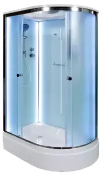 Душевая кабина «AvaCan» D272S LED L 120/80 средний поддон матовая/хром с электрикой левая