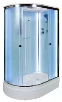 Душевая кабина «AvaCan» D272S LED R 120/80 средний поддон матовая/хром с электрикой правая