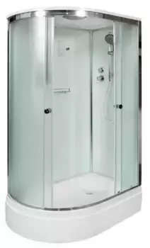 Душевая кабина «AvaCan» D272S R 120/80 средний поддон матовая/хром с электрикой правая