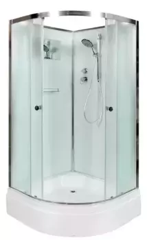 Душевая кабина «AvaCan» D279 90/90 средний поддон матовая/хром без крыши