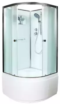 Душевая кабина «AvaCan» D90 90/90 высокий поддон матовая/хром без крыши