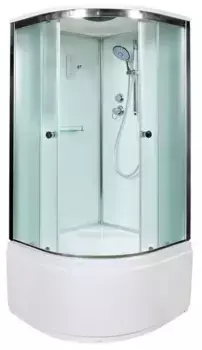 Душевая кабина «AvaCan» D90S 90/90 высокий поддон матовая/хром с электрикой