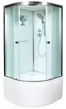 Душевая кабина «AvaCan» D90S 90/90 высокий поддон матовая/хром
