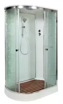 Душевая кабина «AvaCan» EM1512R 120/80 низкий поддон матовая с рисунком/хром правая