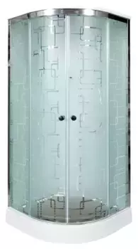 Душевая кабина «AvaCan» EM1590 90/90 низкий поддон матовая с рисунком/хром с электрикой