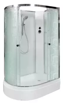 Душевая кабина «AvaCan» EM2712RN 120/80 средний поддон матовая с рисунком/хром без крыши правая