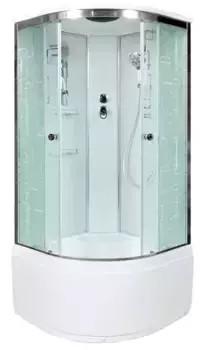 Душевая кабина «AvaCan» EM4510 100/100 высокий поддон матовая с рисунком/хром