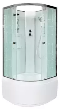 Душевая кабина «AvaCan» EM4510N 100/100 высокий поддон матовая с рисунком/хром без крыши