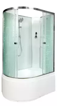 Душевая кабина «AvaCan» EM4511RN 110/80 высокий поддон матовая с рисунком/хром без крыши правая