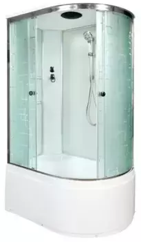 Душевая кабина «AvaCan» EM4512L 120/80 высокий поддон матовая с рисунком/хром левая