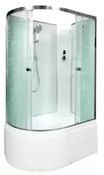Душевая кабина «AvaCan» EM4512RN 120/80 высокий поддон матовая с рисунком/хром без крыши правая