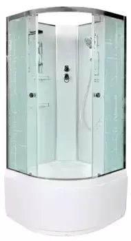 Душевая кабина «AvaCan» EM4590N 90/90 высокий поддон матовая с рисунком/хром без крыши