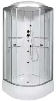 Душевая кабина «AvaCan» L510 100/100 средний поддон прозрачная/хром с гидромассажем