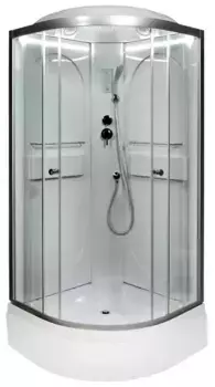 Душевая кабина «AvaCan» L510 LED 100/100 средний поддон прозрачная/хром с электрикой