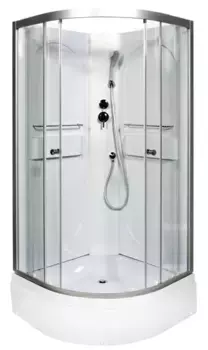 Душевая кабина «AvaCan» L510 N 100/100 средний поддон прозрачная/хром без крыши