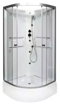Душевая кабина «AvaCan» L510 N LED 100/100 средний поддон прозрачная/хром без крыши с гидромассажем с электрикой