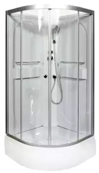 Душевая кабина «AvaCan» L510 N LED 100/100 средний поддон прозрачная/хром без крыши с электрикой