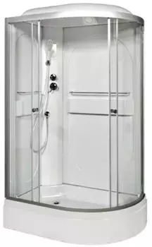 Душевая кабина «AvaCan» L520L 120/80 средний поддон прозрачная/хром с электрикой левая
