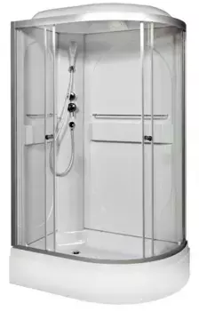 Душевая кабина «AvaCan» L520L 120/80 средний поддон прозрачная/хром левая