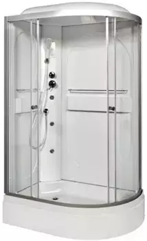 Душевая кабина «AvaCan» L520L 120/80 средний поддон прозрачная/хром с гидромассажем с электрикой левая