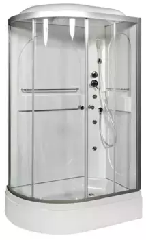 Душевая кабина «AvaCan» L520R 120/80 средний поддон прозрачная/хром с гидромассажем правая