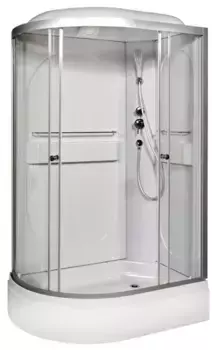 Душевая кабина «AvaCan» L520R 120/80 средний поддон прозрачная/хром правая
