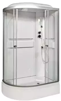 Душевая кабина «AvaCan» L520R 120/80 средний поддон прозрачная/хром с электрикой правая