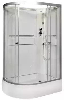 Душевая кабина «AvaCan» L520R N LED 120/80 средний поддон прозрачная/хром без крыши с электрикой правая