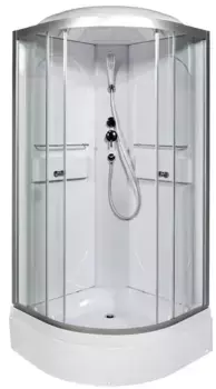 Душевая кабина «AvaCan» L580 80/80 средний поддон прозрачная/хром