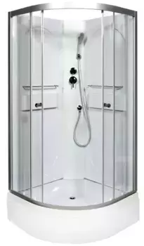 Душевая кабина «AvaCan» L580 N 80/80 средний поддон прозрачная/хром без крыши