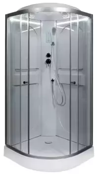 Душевая кабина «AvaCan» L601 LED 100/100 низкий поддон прозрачная/хром с электрикой