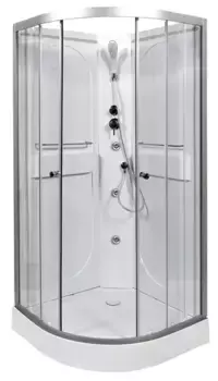 Душевая кабина «AvaCan» L601 N 100/100 низкий поддон прозрачная/хром без крыши с гидромассажем