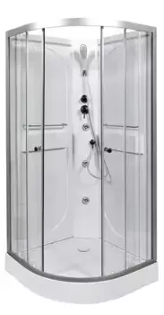 Душевая кабина «AvaCan» L608 N 80/80 низкий поддон прозрачная/хром без крыши с гидромассажем