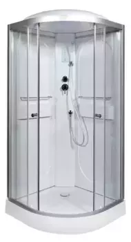 Душевая кабина «AvaCan» L609 LED 90/90 низкий поддон прозрачная/хром с электрикой