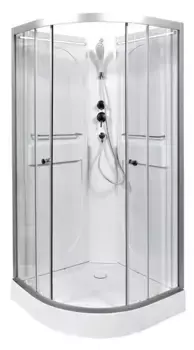 Душевая кабина «AvaCan» L609 N LED 90/90 низкий поддон прозрачная/хром без крыши с электрикой